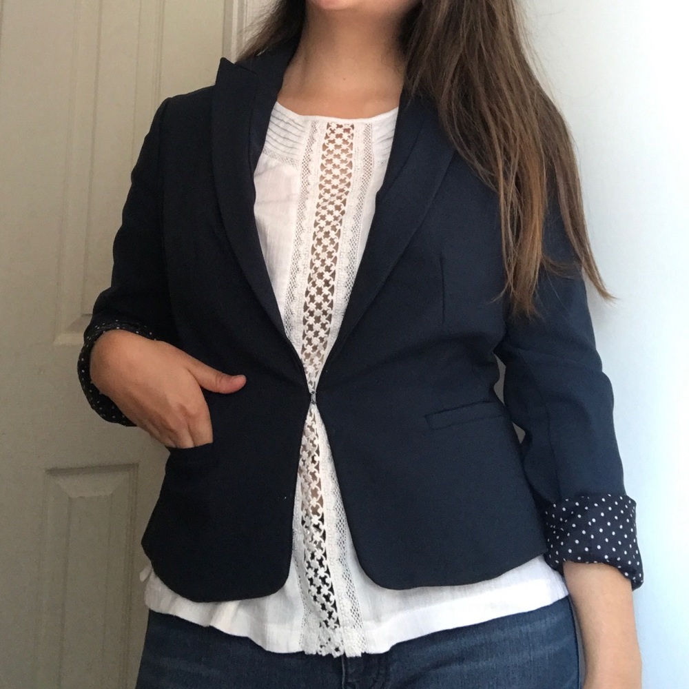 Ann Taylor Navy Blue Blazer